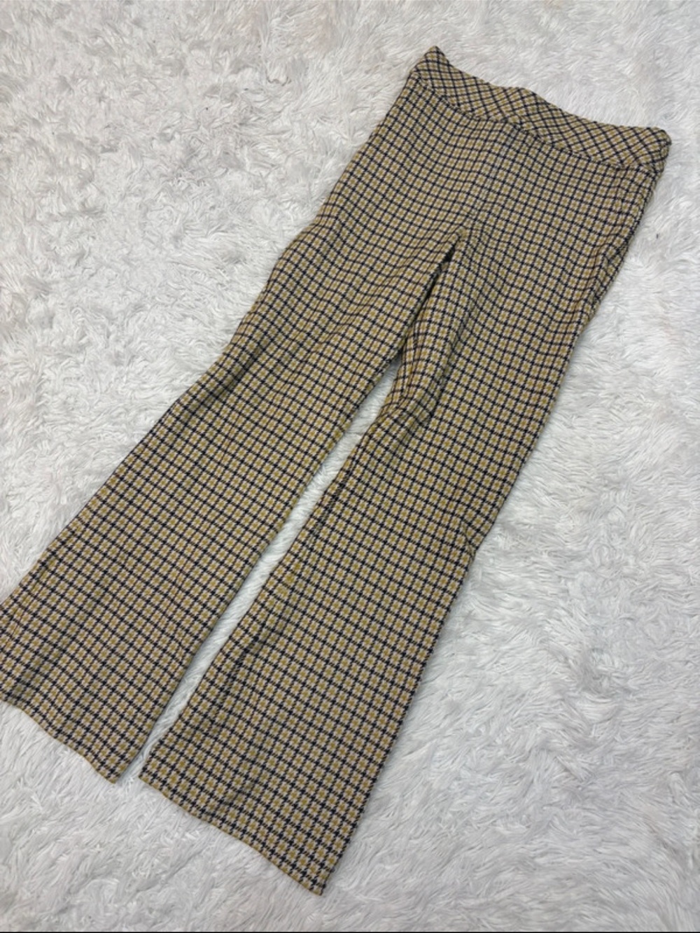 Spanx perfect kick flare in Dijon jacquard plaid ponte pants